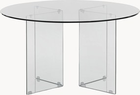 Mesa de jantar redonda em vidro Kaya