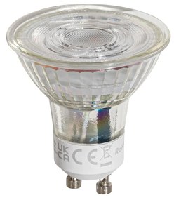 Set van 5 GU10 50mm dimbare LED lampen helder 4.5W 365 lm 2700K