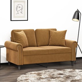 vidaXL Almofadas decorativas 2 pcs 40x40 cm veludo castanho