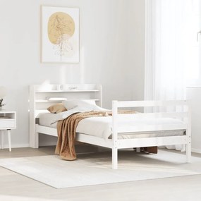 Estrutura cama c/ cabeceira 75x190 cm pinho maciço
