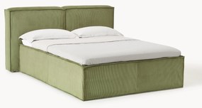 Cama boxspring em bombazina Lennon