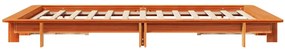 Cama sem colchão 120x190 cm madeira pinho maciça castanho-mel
