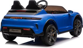 Carro elétrico para Crianças 24V Porsche Taycan Turbo S, 2 Lugares, Rodas Espuma EVA, assento couro ecológico Azul