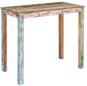 vidaXL Mesa de bar 115x60x107 cm madeira reciclada sólida