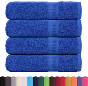 Toalhas de banho 4 pcs 70x140 cm 360 gsm 100% algodão azul
