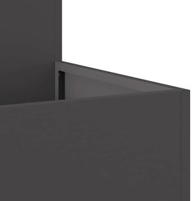 Jardineira vidaXL 80x80x48 cm Aço Preto