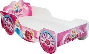 Cama infantil Kareta princesa 140x70 multicolorida - colchão e estrado incluído