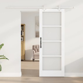 Conjunto de Porta Deslizante com Hardware vidaXL Branco 73,5x198,5 cm