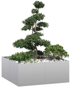 vidaXL Planter 100x100x40 cm aço galvanizado