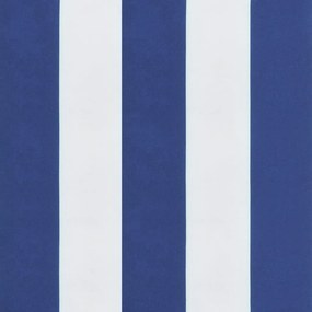 Almofadões cadeira encosto baixo 6pcs tecido riscas azul/branco