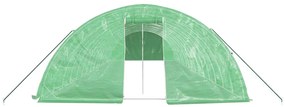 Estufa com estrutura de aço 80 m² 16x5x2,3 m verde