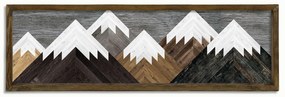 Quadro Decorativo em MDF TAH024 – Multicolor – 35 x 120 cm