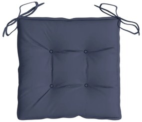 Almofadões cadeira 4 pcs 40x40x7 cm tecido oxford azul-marinho