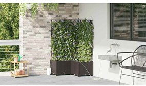 Jardineiras de Jardim 1 pc Castanho 80 x 80 x 142 cm Plástico