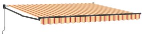 Toldo Retrátil Manual Amarelo e Laranja 400x300 cm