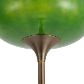 Candeeiro de Pé Retro Bronze Escuro com Abajur de Vidro Verde 150cm - Glaze