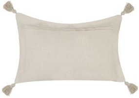 Almofada decorativa tufada em algodão creme 40 x 60 cm CERINTHE Beliani