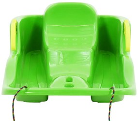 Trenó com travões 87x40x18 cm polipropileno verde