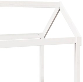 Telhado de cama infantil 108x70x176,5 cm pinho maciço branco