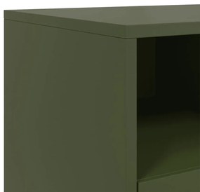 Móvel de TV 68x39x60,5 cm aço verde azeitona