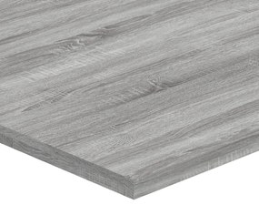 Prateleiras de parede 4pcs derivados de madeira cinzento sonoma