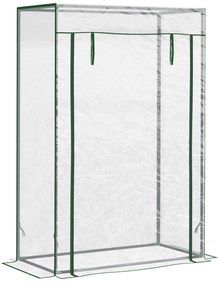 Outsunny Estufa com Porta Enrolável e Estrutura de Aço Estufa de Jardim para Cultivo de Plantas 100x50x150 cm Transparente | Aosom Portugal