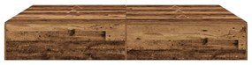 Estrado de cama com arrumação em madeira antiga 150x200 cm