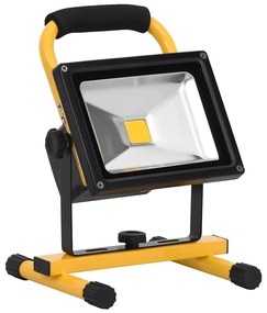 Holofote LED recarregável c/ pega 30 W branco frio