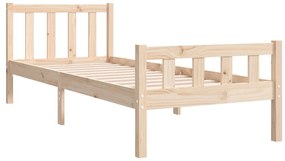 Estrutura cama pequena solteiro 75x190 cm madeira maciça