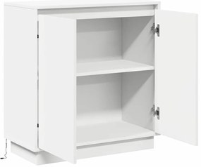 Aparador LED em Branco - 71x34,5x75 cm, Feito de Madeira Engenheirada