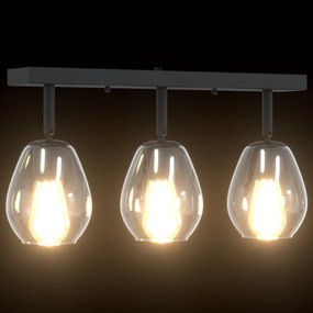 Luzes de Teto com Abajur de Vidro Ajustável em Anthracite, E27
