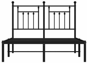Estrutura de cama com cabeceira 135x190 cm metal preto
