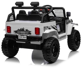 Jipe elétrico para Crianças 12V OFF ROAD 4x4 SPORT Rodas de EVA, Assento de couro Branco