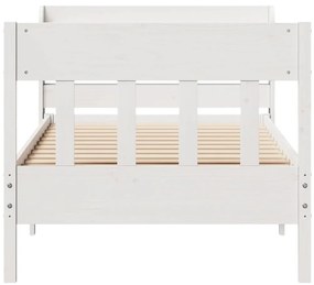 Cama sem colchão 100x200 cm madeira de pinho maciça branco