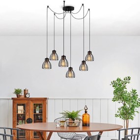 Candeeiro de Teto Kemah – Preto – Diâmetro 135 cm, Altura 106 cm