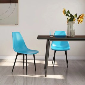 vidaXL Cadeiras de jantar 2 pcs PP azul
