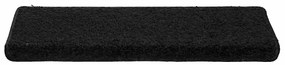 Tapetes de escadas 30 pcs 65x21x4 cm preto
