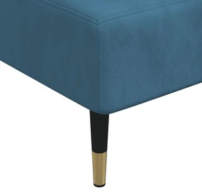 Chaise longue veludo azul