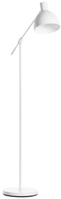 HOMCOM Candeeiro de Pé Estilo Industrial Lâmpada E27 Máx. 40W com Mastro Flexível Ecrã Giratório 90° Ø30x131-155cm Branco