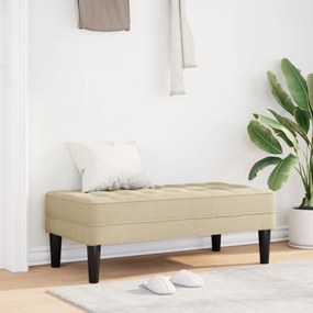 Banco vidaXL Creme 113x57x39 cm Tecido