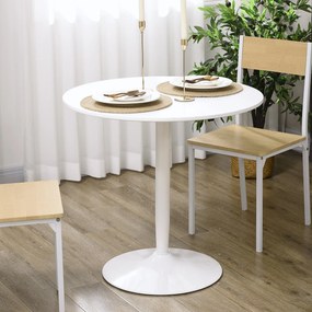 Mesa de Cozinha Redonda Mesa de Jantar Moderna para 2 Pessoas com Base