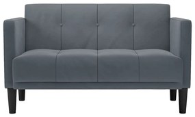 Sofá-luvas 111 cm veludo cinzento-escuro
