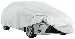 Cobertura de carro p/ Sedan com cintas de fivela L prateado
