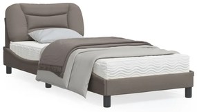 vidaXL Estrutura cama com LED sem colchão 90x200 cm tecido