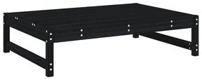 6 pcs conjunto lounge de jardim pinho maciço preto