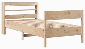 Cama sem colchão 100x200 cm madeira de pinho maciça