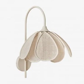 Lâmpada De Parede Ø35 Cm Em Linho Vidson Linho E Algodão Beige Creme - Sklum