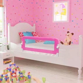 vidaXL Barra de segurança para cama de criança 2 pcs 102x42 cm rosa