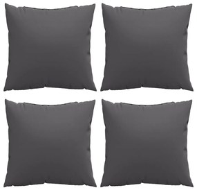 Almofadas de sofá 4 pcs 50x50 cm tecido antracite