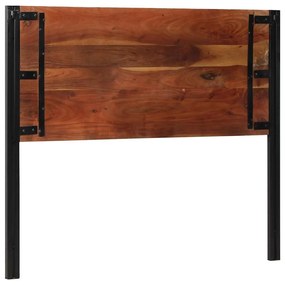 Cabeceira de cama 120 cm madeira recuperada maciça/ferro